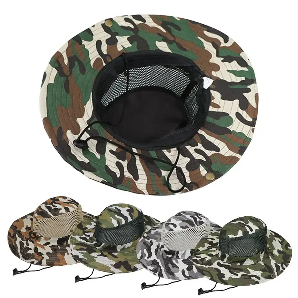 Camouflage Mesh Bucket Hats Wi - Mens Outdoor Hunting Hats 评论和价格