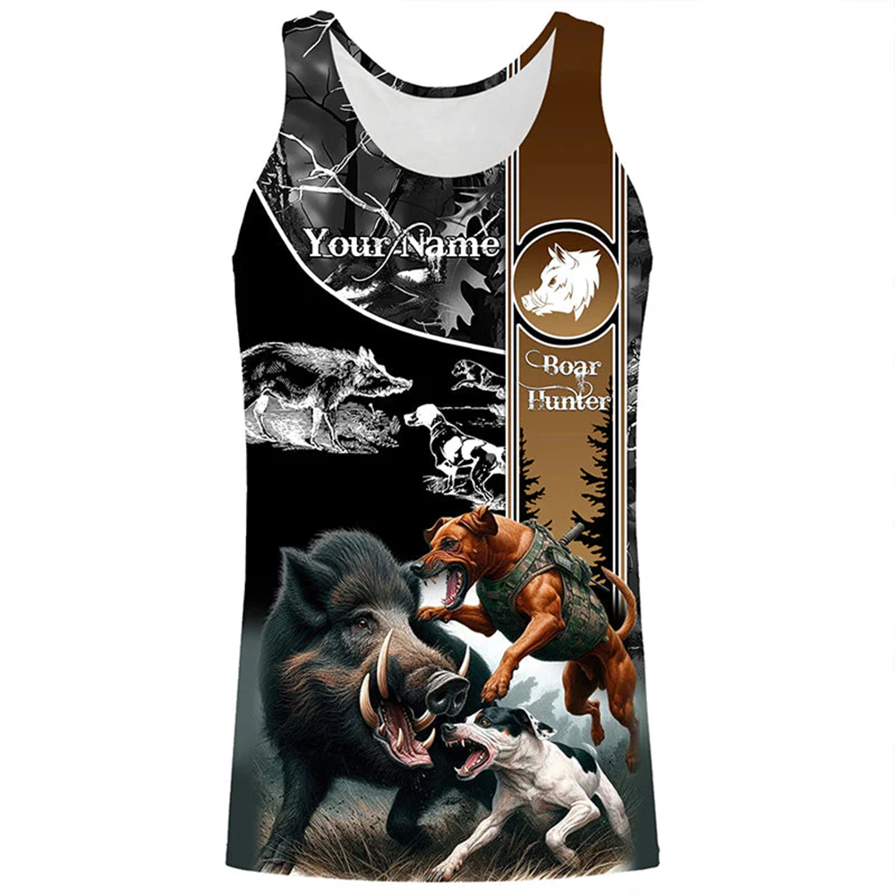 Custom Name Boar Hunter Tank T - Wildman Hunting & Outdoor 评论和价格