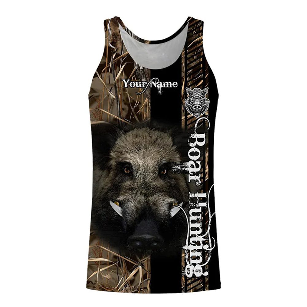 Custom Name Boar Hunter Tank T - Wildman Hunting & Outdoor 评论和价格