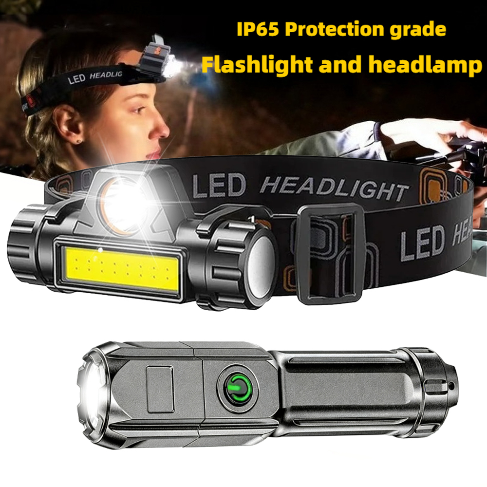 Super Bright Flashlight USB Re - Headlamp Tactical Bright 评论和价格