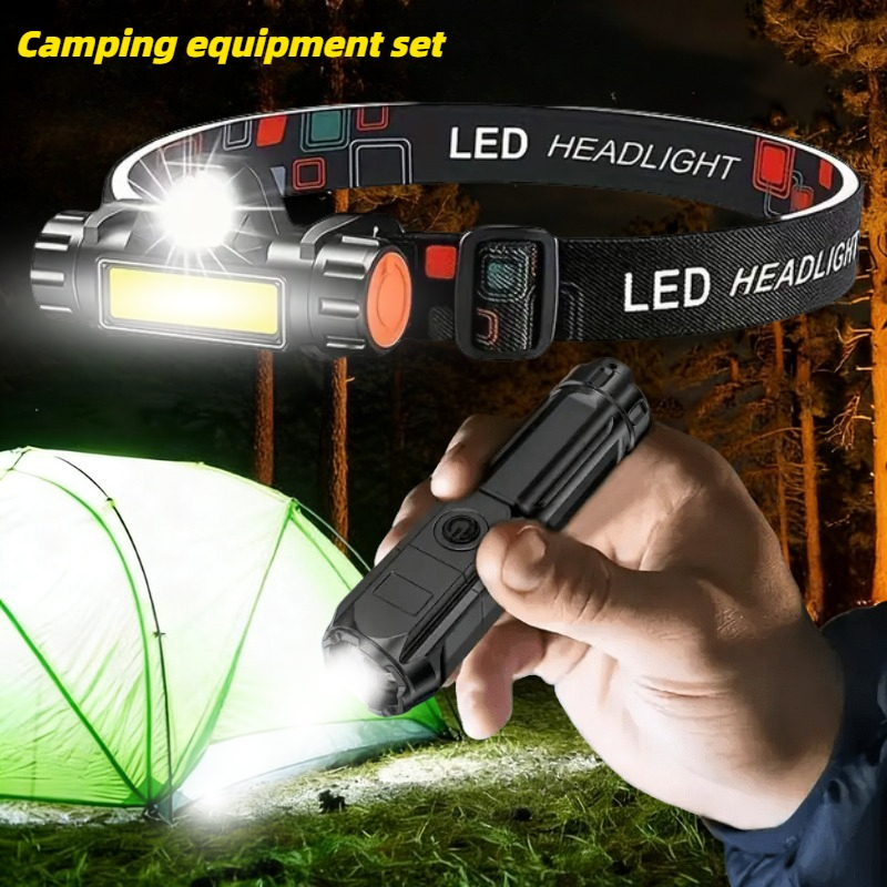 Super Bright Flashlight USB Re - Headlamp Tactical Bright 评论和价格