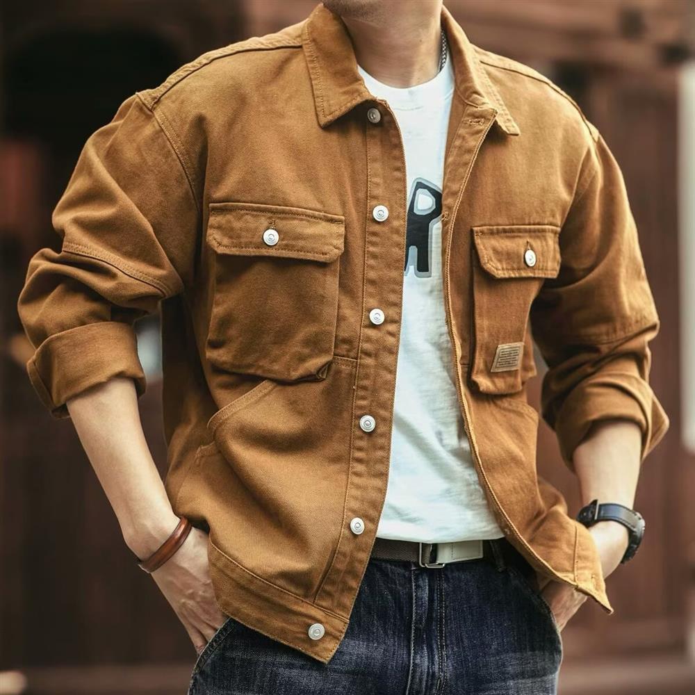 Retro American Denim Jacket Me - Hunting Outdoor Brand 评论和价格