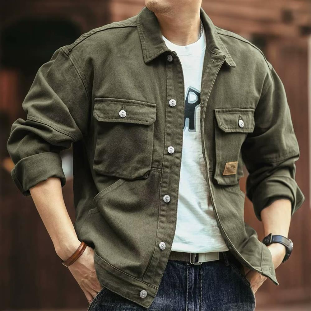 Retro American Denim Jacket Me - Hunting Outdoor Brand 评论和价格