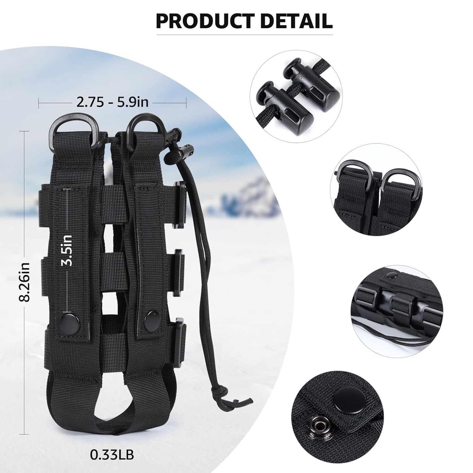 Molle Water Bottle Holder Pouc - Outdoor Hunting Backpack 评论和价格