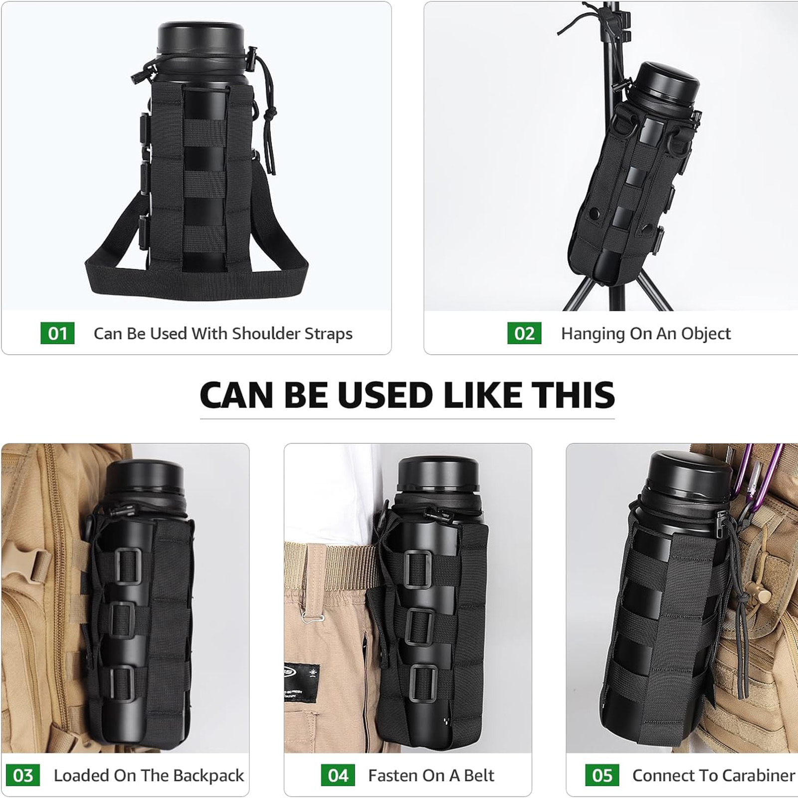 Molle Water Bottle Holder Pouc - Outdoor Hunting Backpack 评论和价格