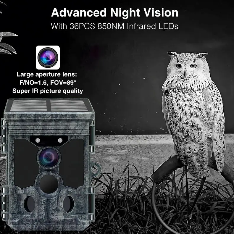 New Technology 4K Solar Panel  - Outdoor Hunting Video Camera 评论和价格