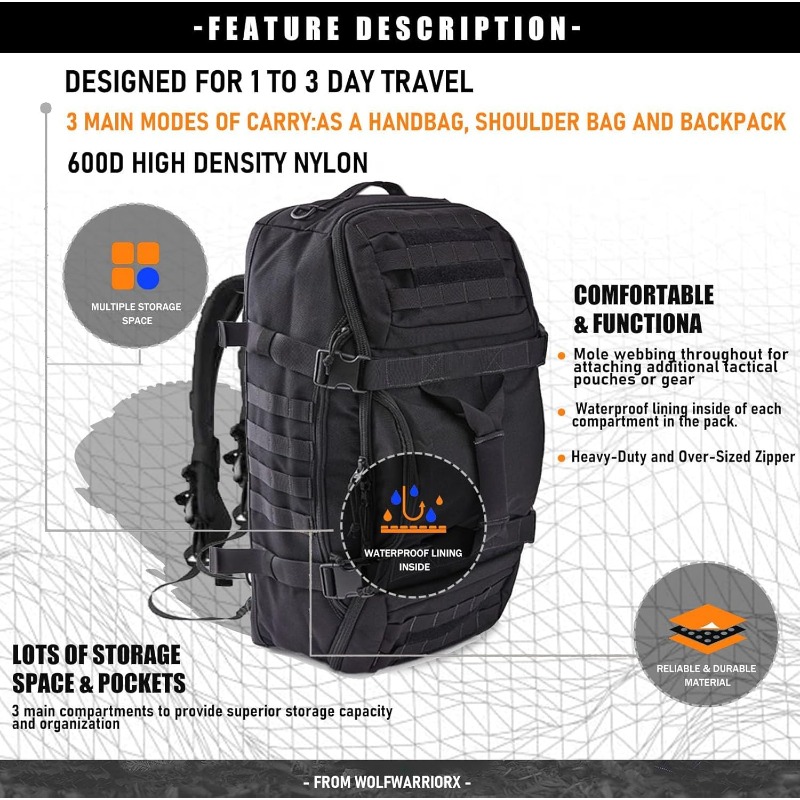 LQARMY 25L 45L 80L Sport Trave - Outdoor Hunting Backpack 评论和价格