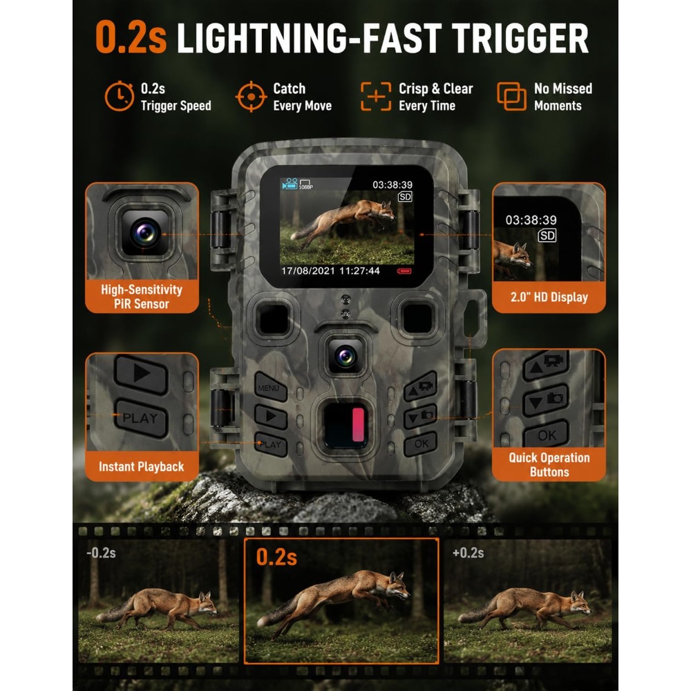 Mini Trail Game Camera Night V - Outdoor Hunting Video Camera 评论和价格
