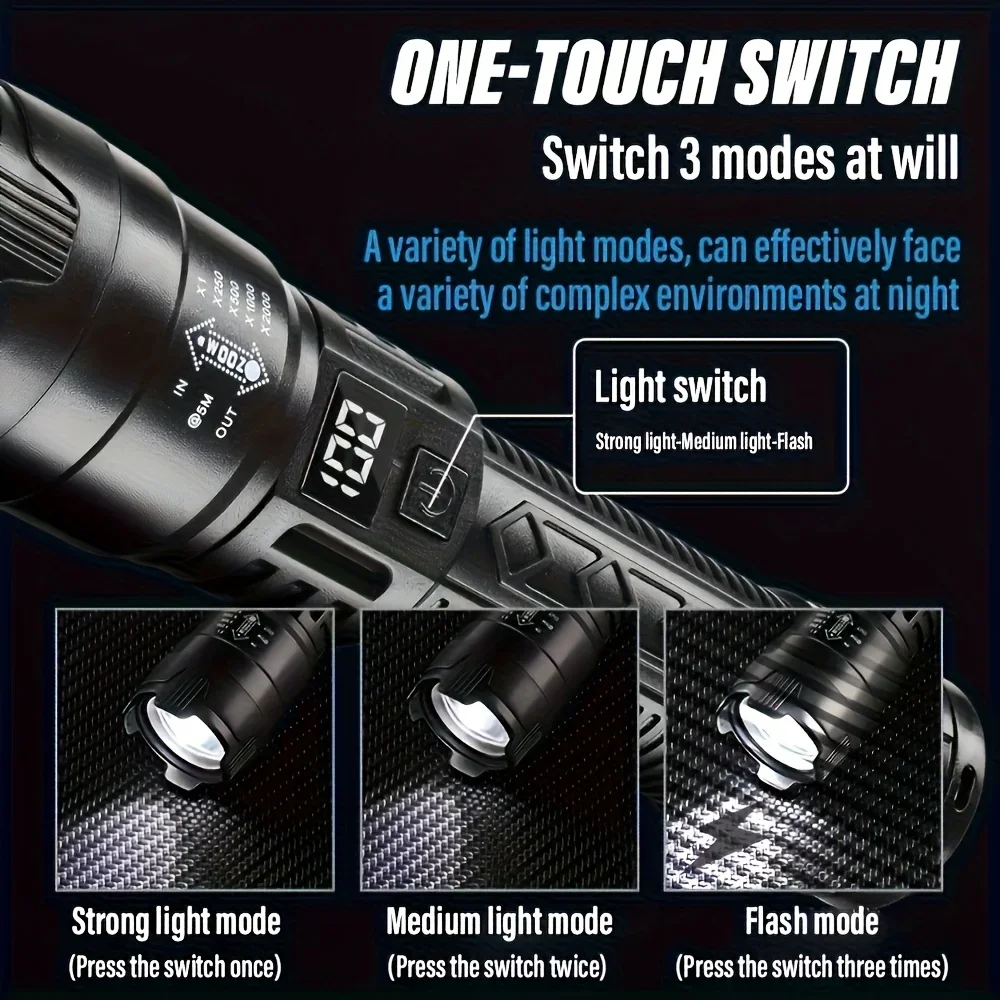 High Strong Power Led Flashlig - Headlamp Tactical Bright 评论和价格