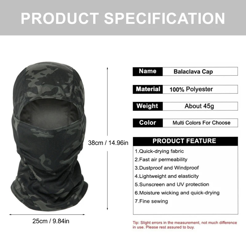 Camouflage Balaclava Hat Cycli - Mens Outdoor Hunting Hats 评论和价格