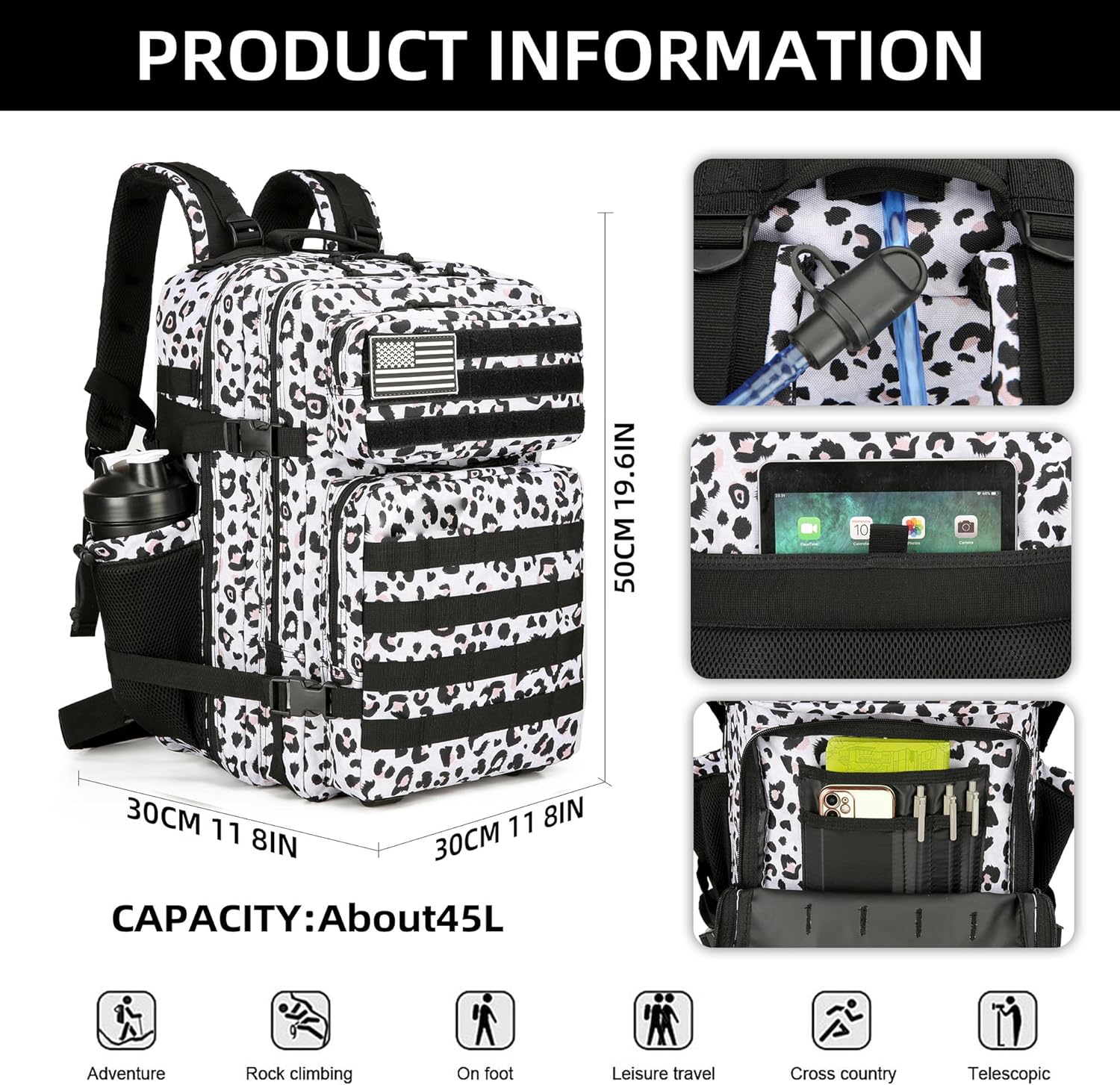 Large 45L 3P Tactical Backpack - Outdoor Hunting Backpack 评论和价格